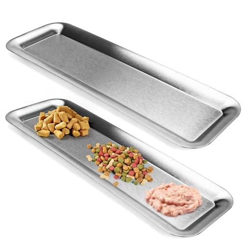 New Cat Food Bowl Extra Wide Stainless Steel Bowls | 2 pack, Stainless steel