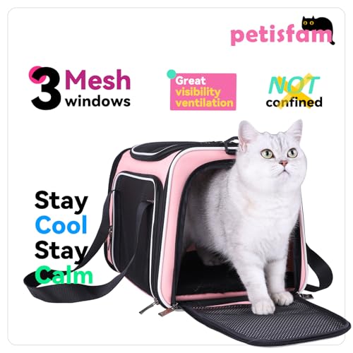 New petisfam Soft Pet Carrier w/ Cozy Bed | Pink, Medium Size