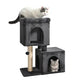 New Amazon Basics 30" Cat Tree Tower with 2 Condos & Pompom | Gray, 30"