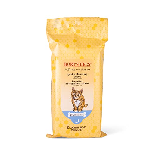New Burt's Bees for Pets Kitten Wipes with Buttermilk | 50 count