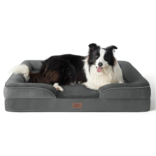 New Bedsure Orthopedic Large Sized Dog Bed | Dark Grey, 35"