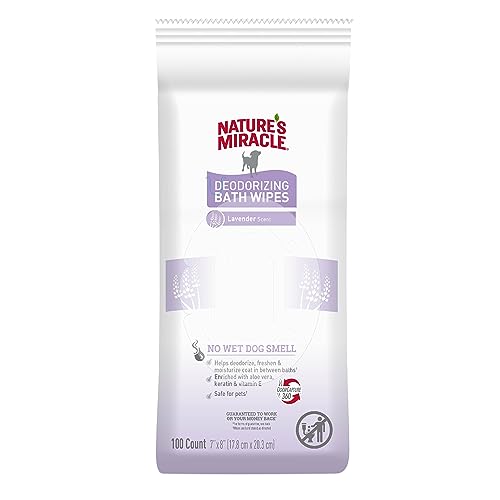 New Nature’s Miracle Deodorizing Bath Wipes | Lavender, 100-Count