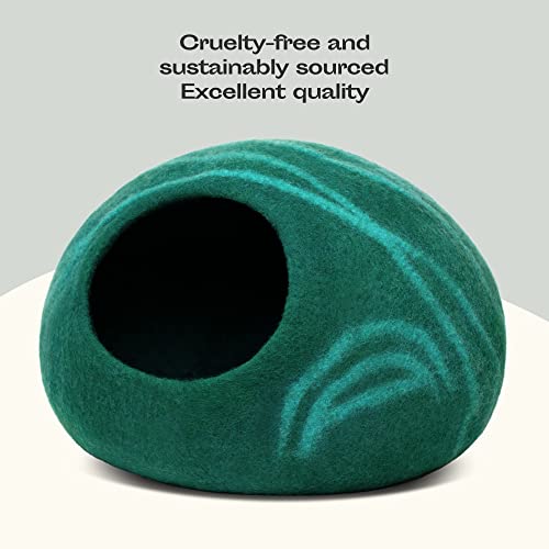 New MEOWFIA Cat Cave (100% Merino Wool) | Emerald & Large