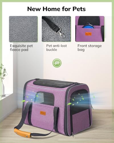 New Morpilot Soft-Sided Cat/Dog Carrier | Purple & Up to 18 lb