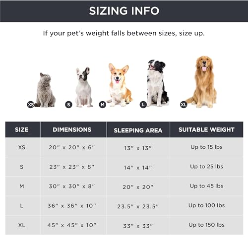 New Bedsure Calming Dog Bed for Small Dogs  | 23 inches, Washed Blue