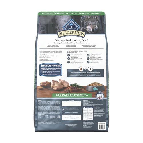 New Blue Buffalo Wilderness Adult High-Protein Dry Dog Food | Chicken • 24 lb