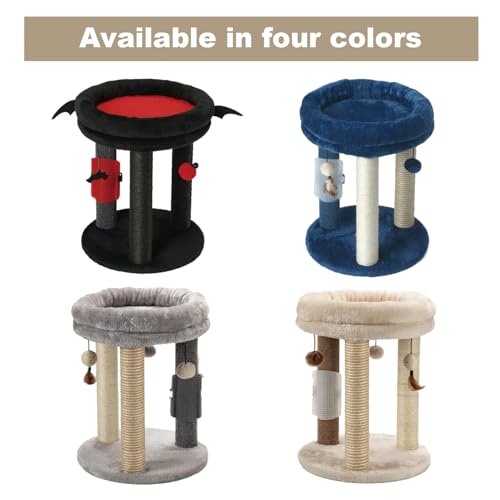 New MECOOL 4in1 Small Cat Tree | Beige, 16"L x 16"W x 20.5"H