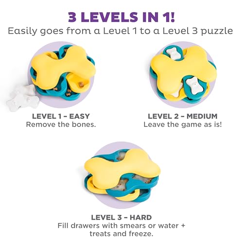 New Outward Hound Nina Ottosson Dog Tornado Puzzle | Blue, One Size (Level 2)