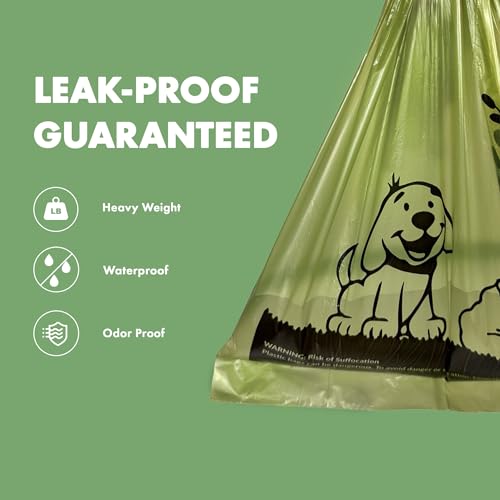 New Gorilla Supply Dog Poop Waste Bags with Dispenser | Green, 9" x 13", 1000 Count