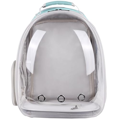 New halinfer Dual-Extension Pet Backpack Space Capsule | Green, Square Back