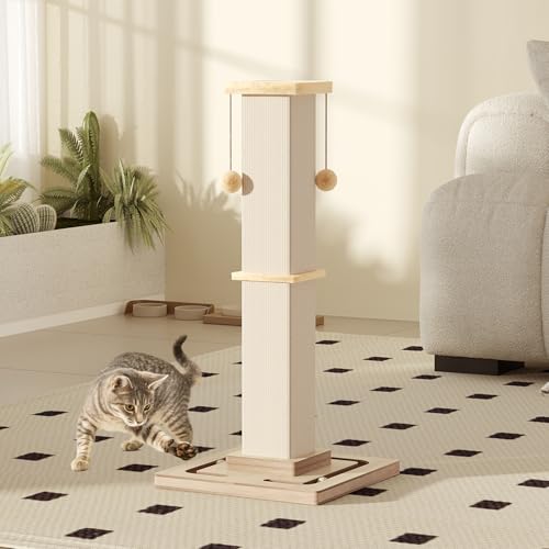 New Large Cat Scratching Post Heavy Duty with Tracking Toys | 32"