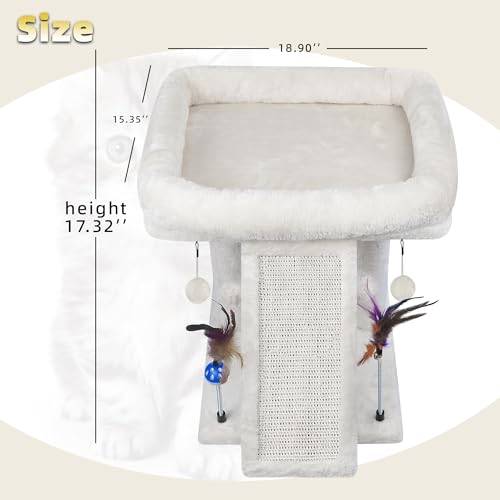 New TWDEPART Cat Tree Cat Tower with Cat Scratching Post | Beige