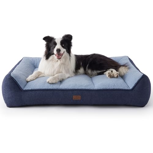 New Bedsure Orthopedic Large Sized Dog Bed | Blue, 38"
