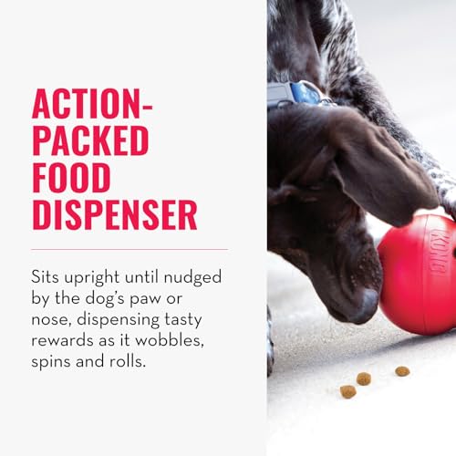 New KONG Wobbler Treat Dispenser | Red, Medium/Large