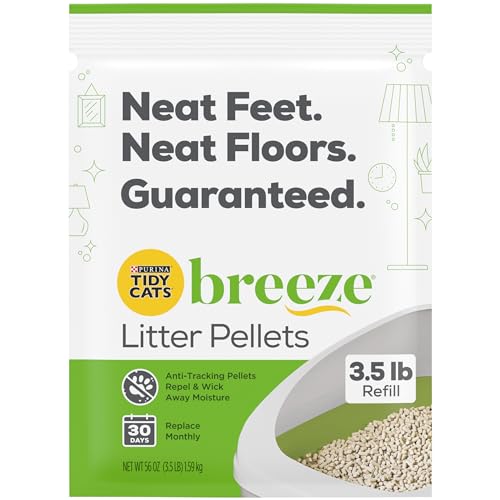 New Tidy Cats Breeze Cat Litter Pellets | 3.5 lb, Pack of 4