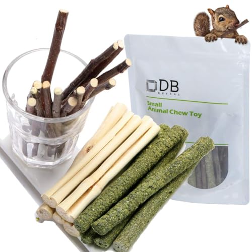 New Dbeans Flourithing 600g Guinea Pig and Rabbit Chew Toys Sweet Bamboo and Timothy Apple Sticks | Natural, 600g
