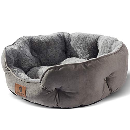 New Asvin Small Dog Bed | Grey, 20 inches