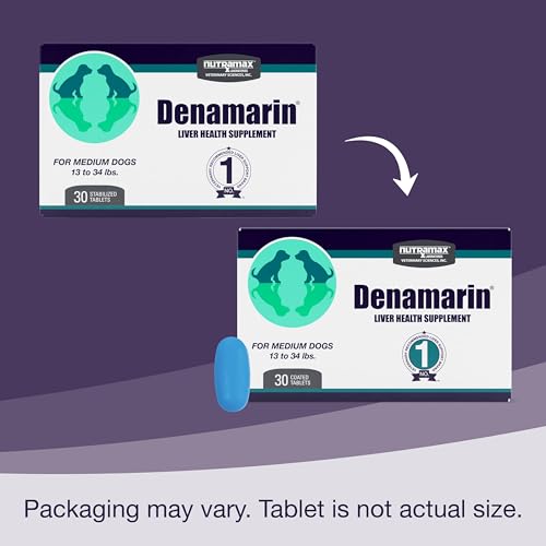New Nutramax Denamarin Liver Health Tablets | Medium Dogs, 30 Count