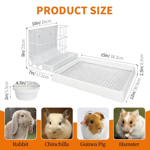 New BESNEW 3 in 1 Rabbit Hay Feeder