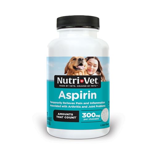 New Nutri-Vet Aspirin | Large Dogs | 300 mg, 75 Count