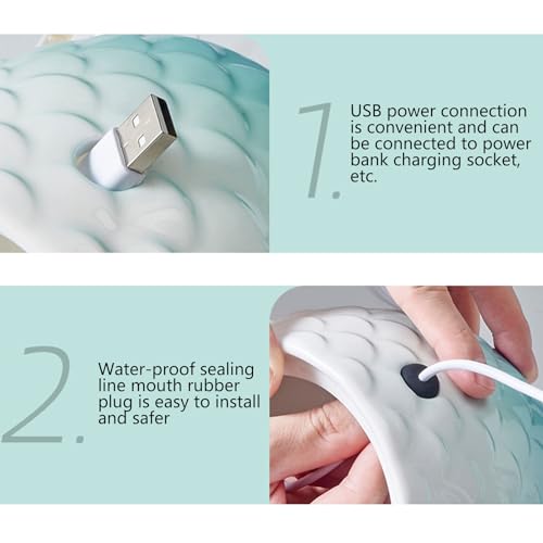 New Ceramic Cat Water Fountain Automatic Drinking Dispenser | 1L, Blue