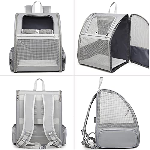 New Texsens Pet Backpack Carrier | Light Gray