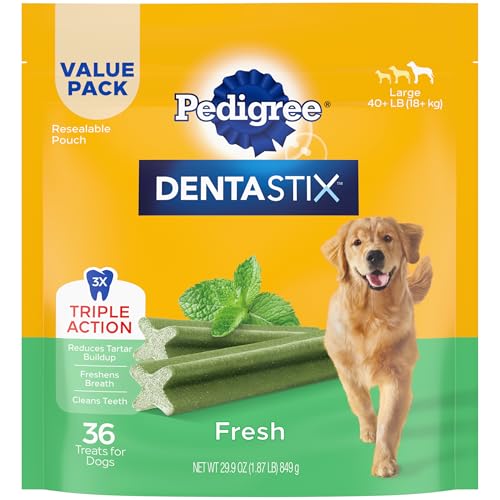 New Pedigree Dentastix Large Breed Dog Treats | Fresh • 1.87 lb (36 treats)