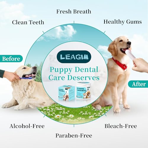 New Dog Teeth Cleaning Wipes Tooth Finger Dental Wipes | 50 count