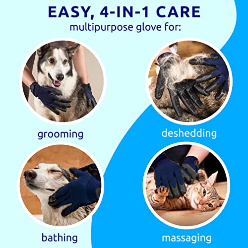 New Pat Your Pet Grooming Gloves Cat & Dog Hair Remover Glove for Deshedding