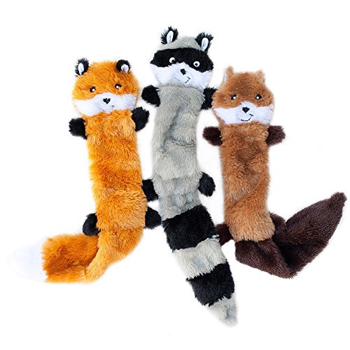 New ZippyPaws Skinny Peltz No-Stuffing Pack | Fox/Raccoon/Squirrel, 18"