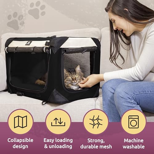 New PetLuv Soft-Sided Carrier | Large 24"×16"×16", Black