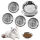 New Stainless Steel Cat Bowls Whisker Friendly Set | 6 pack, 6.4 inch, Stainless steel