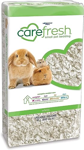 New carefresh 99% Dust-Free White Natural Paper Small Pet Bedding | White, 10 L