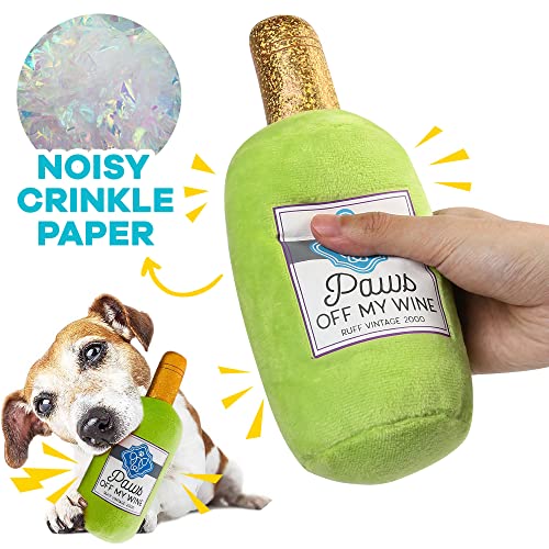 New Prime Pets Plush Squeaky Dog Toys Set | Multi-Color, 3-Pack