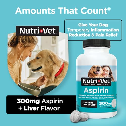 New Nutri-Vet Aspirin | Large Dogs | 300 mg, 75 Count