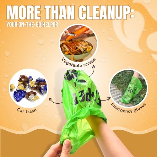 New PET N PET Poop Bags for Dogs | Green, Unscented, 270 Count, 9" x 13"