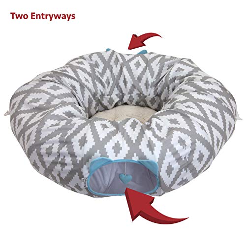 New Kitty City Large Cat Tunnel Bed (Pop-Up) | White & Large