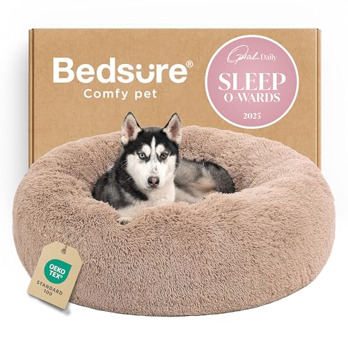New Bedsure Calming Large Sized Dog Bed | 36 inches, Camel