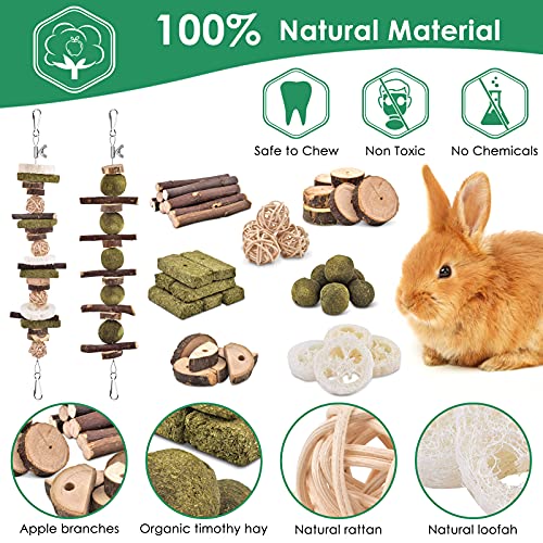 New KATUMO Rabbit Chew Toys DIY Hamster Chew Kit Bunny Teeth Care Molar Toys | 74 pcs