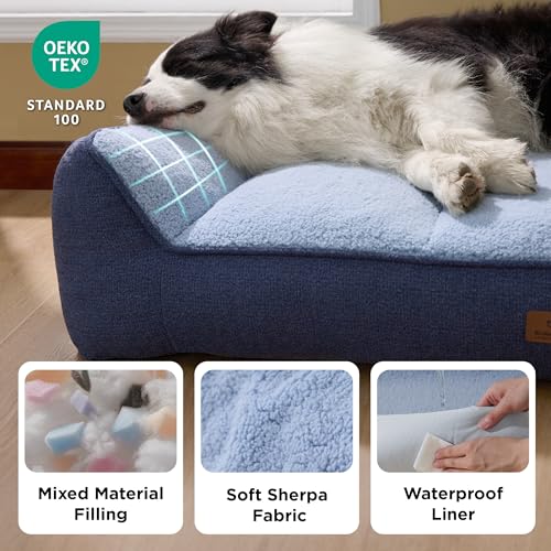 New Bedsure Orthopedic Large Sized Dog Bed | Blue, 38"