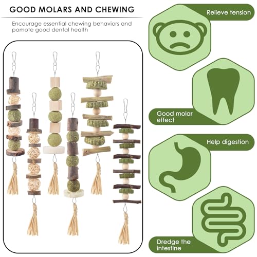 New Bissap Bunny Chew Toys Natural Hanging Rabbit Chew Toy Treats | 6 pcs