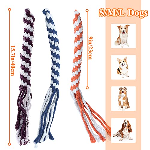 New ASOCEA Dog Rope Toys Set | Multi-Color, 3-Pack (Small/Medium)