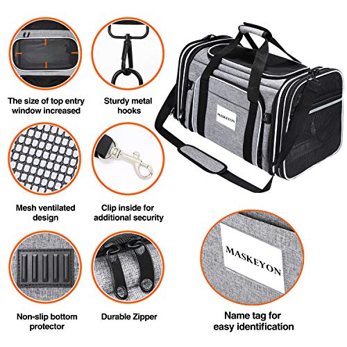New MASKEYON Soft-Sided TSA Carrier, Top-Loading, 4-Side Expandable | Large