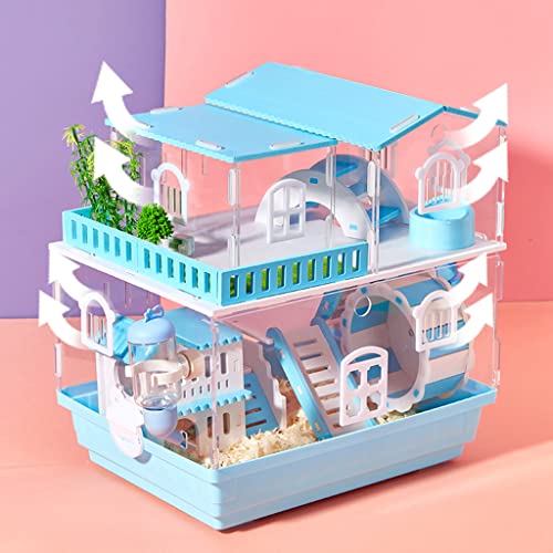 New ORTOLY Hamster & Guinea Pig Cage 3-Level Transparent Habitat