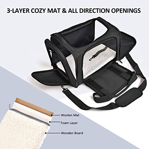 New Henkelion Soft-Sided Cat Carrier | Black & Up to 15 lb