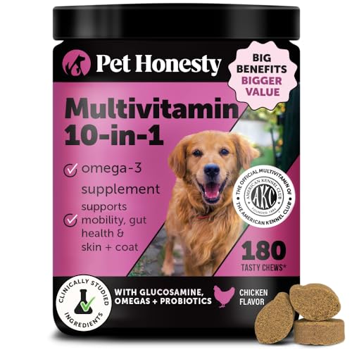 New Dog Multivitamin 10-in-1 Vitamins | Chicken, 180 Count