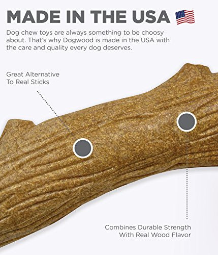 New Petstages Dogwood Durable Chew Toy | Brown, Large