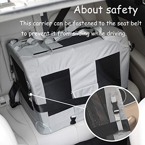 New Petseek Extra-Large Soft-Sided Carrier (for 2 Cats) | Grey & 24"×16.5"×16"