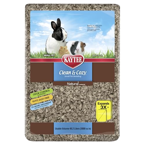 New Kaytee Clean & Cozy Natural Paper Bedding | Natural, 49.2 L