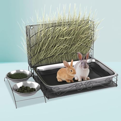 New YLHHWVY Rabbit Hay Feeder with Litter Box
